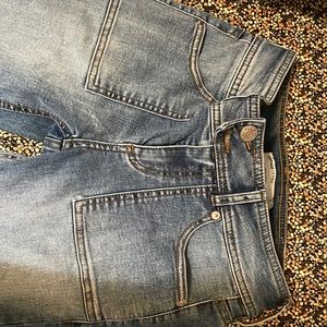 Blue jeans from garage